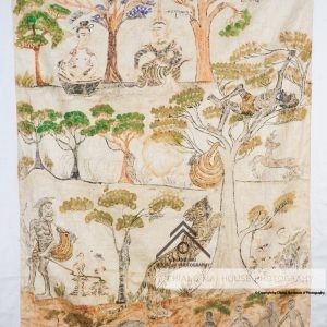 ภาพเขียนจิตรกรรมบนผืนผ้า (พระบฏ) วัดทุ่งคา - แผ่นที่ 20 กัณฑ์ที่ 11 กัณฑ์มหาราช 